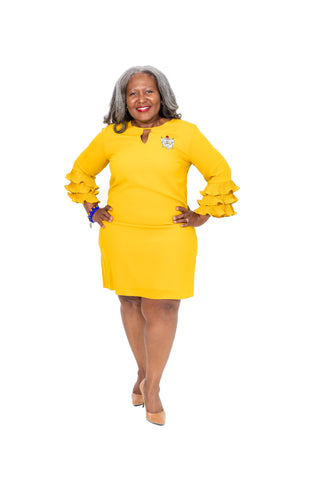 ΣΓΡ Flounce Sleeve Dress