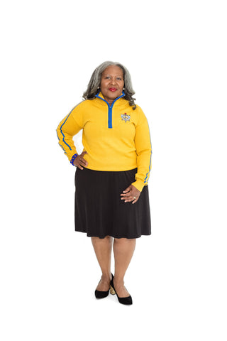 ΣΓΡ High Collar Zip Sweater