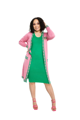 AKA Pink Long Cardigan