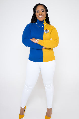 ΣΓΡ Color Block Turtleneck