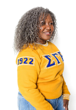 ΣΓΡ Gold PEARLfection Crewneck