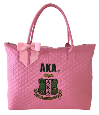 AKA PINK QUILTED TOTE BAG