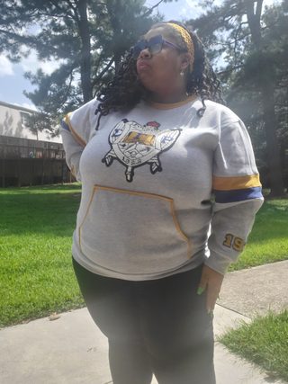 ΣΓΡ Grey Chenille  SHIELD Crewneck