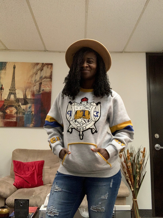 ΣΓΡ Grey Chenille  SHIELD Crewneck