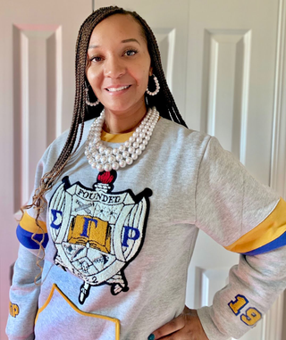 ΣΓΡ Grey Chenille  SHIELD Crewneck