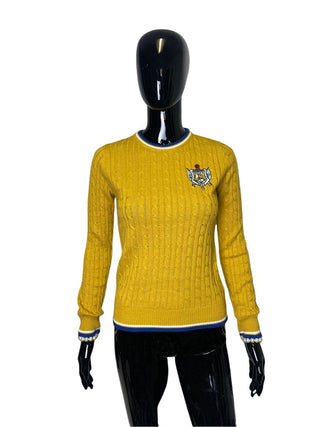 ΣΓΡ Cable Crewneck Gold