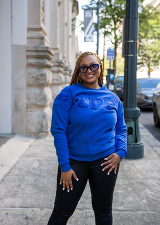 ΣΓΡ Retro Triple Blue Crewneck