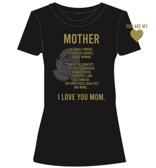 Black/Gold Mother T-Shirt