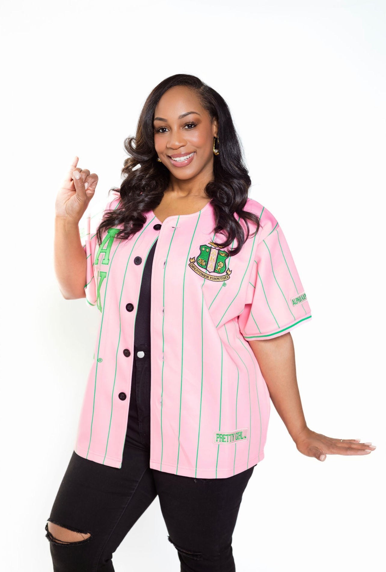 AKA Pink BJ38 Baseball Jersey