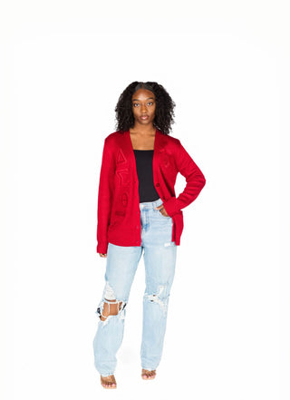 ΔΣΘ Triple Red Cardigan