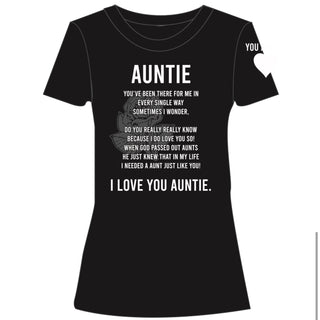 Black/White Auntie T-Shirt