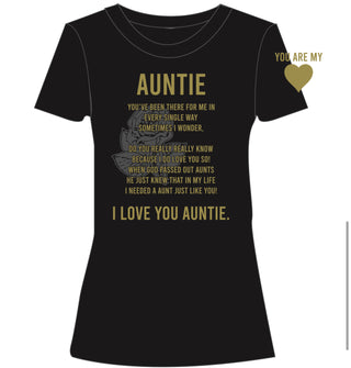 Black/Gold Auntie T-Shirt