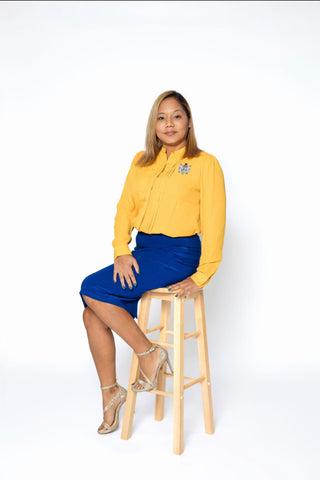 ΣΓΡ Gold Pleated Shirt