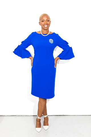 ΖΦΒ Blue Bell Sleeve Dress