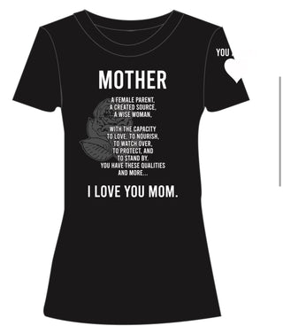 Black/White Mother T-Shirt