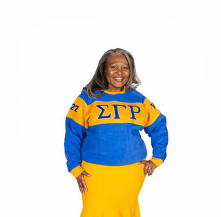 ΣΓΡ Retro Blue/Gold Crewneck