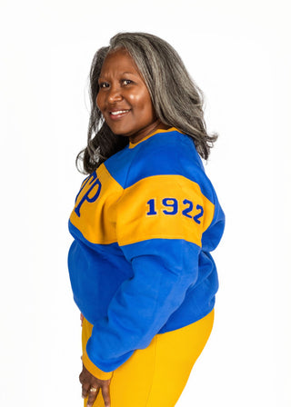 ΣΓΡ Retro Blue/Gold Crewneck