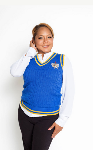 ΣΓΡ Cable Vest Blue