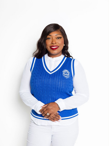 ΖΦΒ Cable Vest Blue – Kendalls Greek