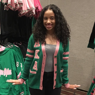 AKA Green/Pink Cardigan