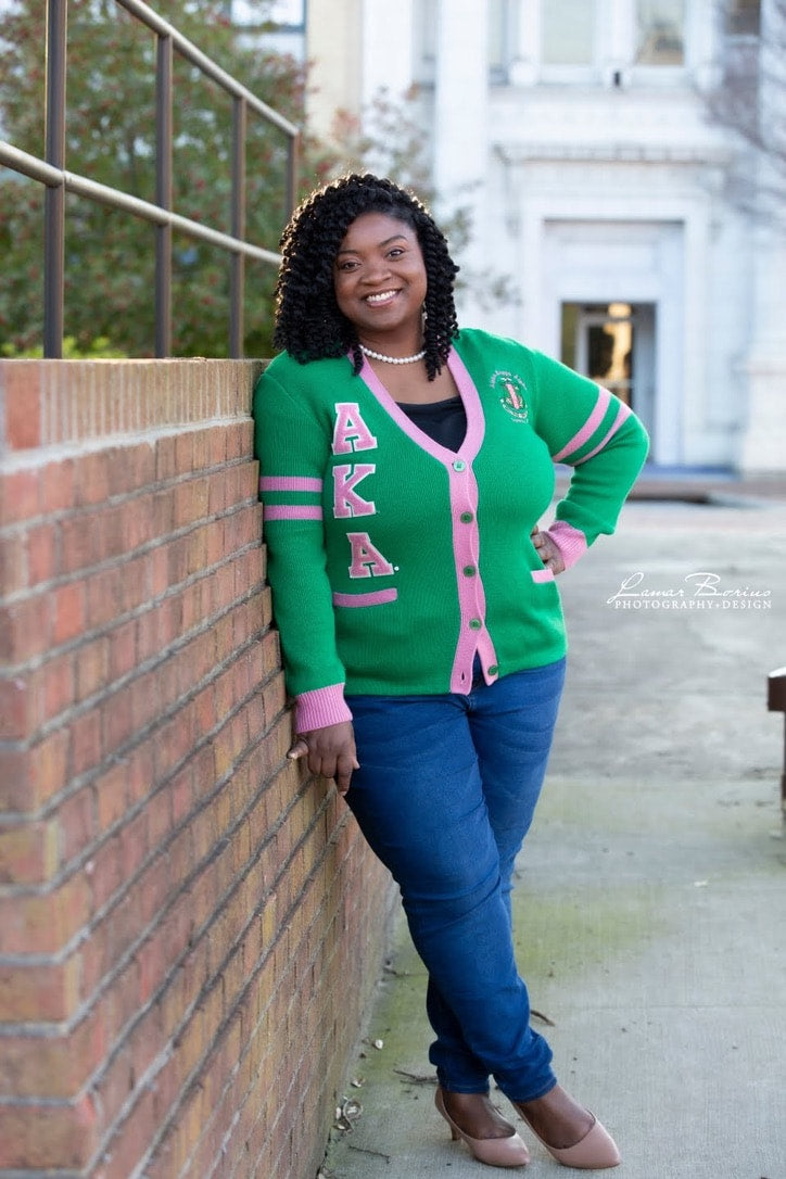 AKA Green/Pink Cardigan