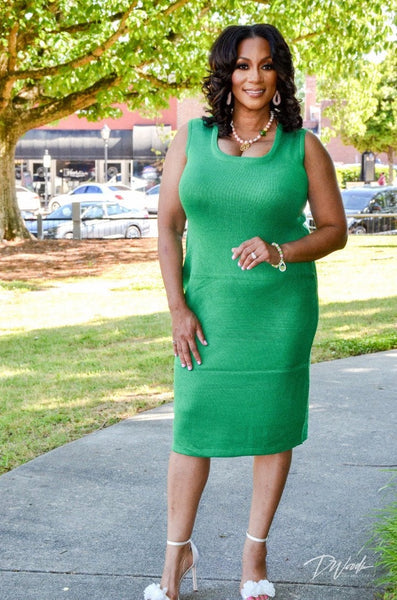 Green Knit Dress – Kendalls Greek