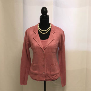 Knit Button Jacket Pink AKA
