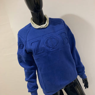 ΖΦΒ Retro Triple Blue Crewneck