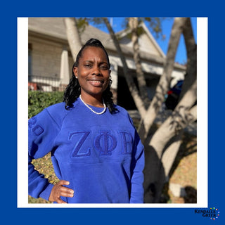 ΖΦΒ Retro Triple Blue Crewneck