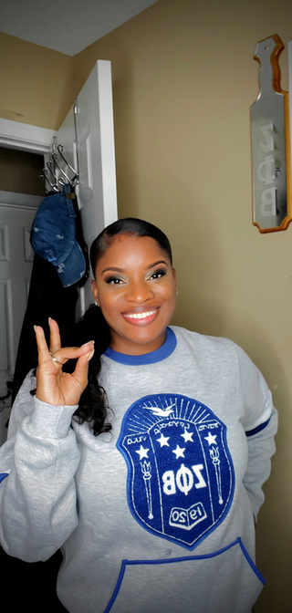ΖΦΒ Grey Chenille  Shield Crewneck