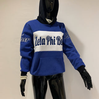 ΖΦΒ COLOR BLOCK HOODIE ROYAL/BLACK H21
