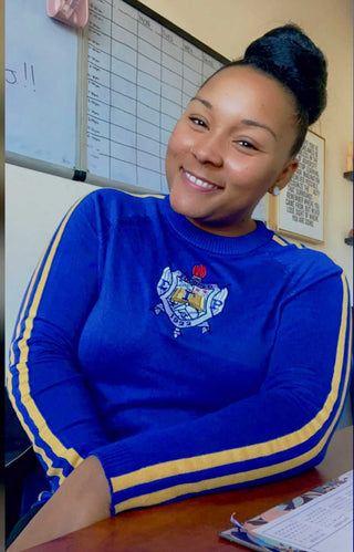 ΣΓΡ CENTER CREST SWEATER BLUE