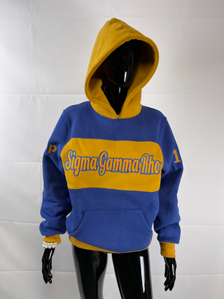 ΣΓΡ COLOR BLOCK HOODIE BLUE/GOLD H21