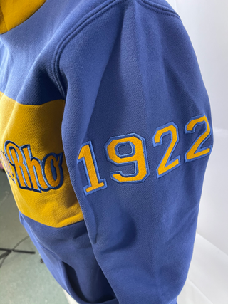 ΣΓΡ COLOR BLOCK HOODIE BLUE/GOLD H21