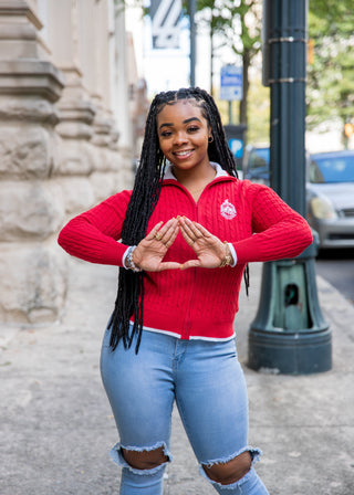 ΔΣΘ Zipped Cable Red/White