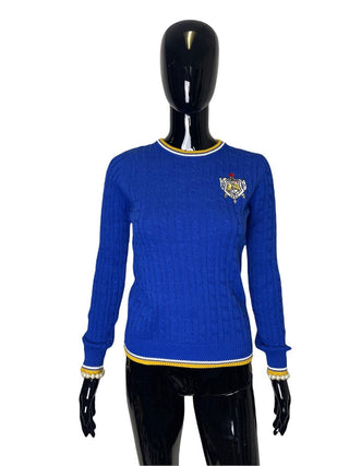 ΣΓΡ Cable Crewneck Blue