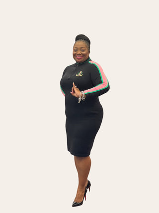 AKA Black Zip Dress