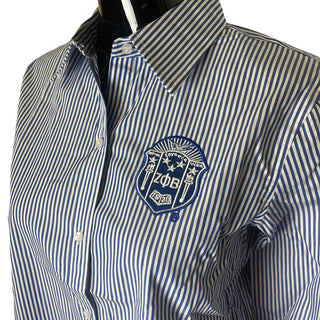 ΖΦΒ STRIPED BUTTON UP