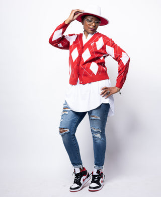 ΔΣΘ Golf Cardigan (swcheck001)