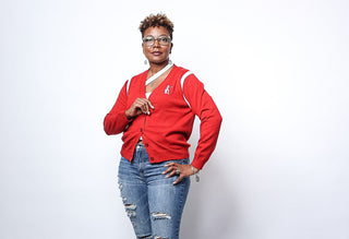 ΔΣΘ Sleeve Trim Cardigan